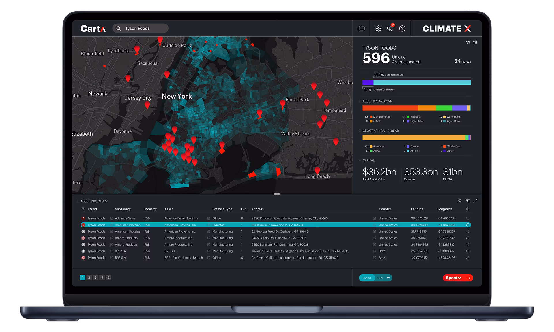 Carta - Global Corporate Asset Mapping Corporate Asset Mapping with Climate X